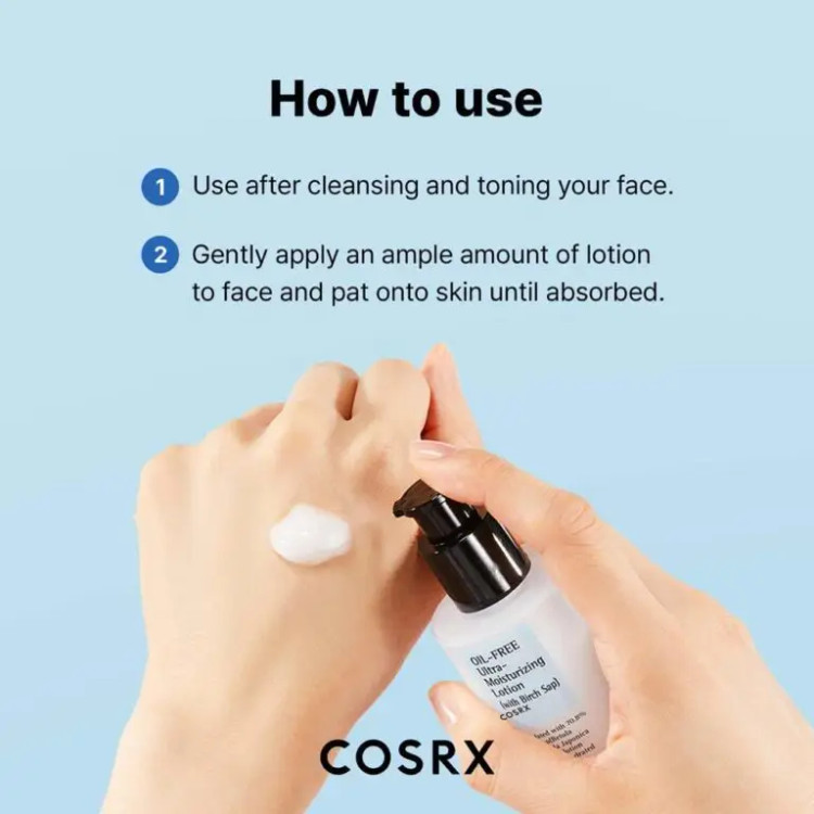 لوشن مرطوبکننده COSRX با ۷۰٪ شیره درخت توس